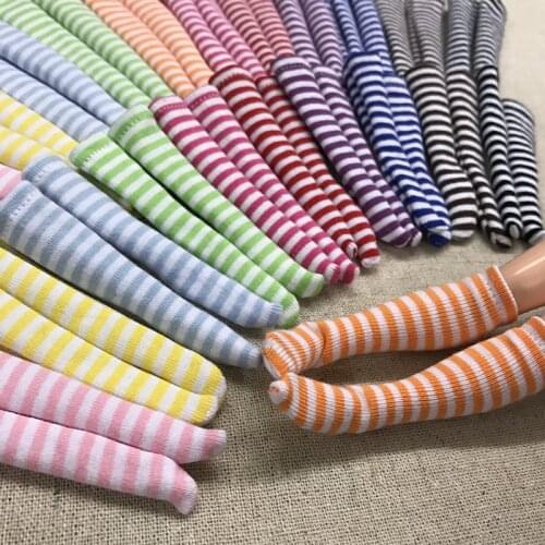 1 Pairs Fashion Knee high Stripe Blyth Stock for Licca, Azone, Barbies Pullip 1/6 Doll Clothes Socks accessories girls toys