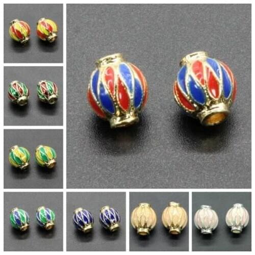 10pcs/lot Alloy Antique DIY Jewelry Accessories 10mm x8mm Beaded Necklace Jewelry Accessories Clothing Handmade Accessories