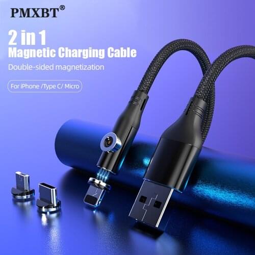 2m Magnetic Micro USB Type C Cable For iPhone Samsung HTC Android Mobile Phone Fast Charging Wire USB Cable Magnet Charger Kable