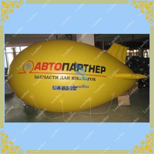 4m/13ft Long Inflatable Yellow Airship Blimp Zeppelin with your LOGO for Different Events