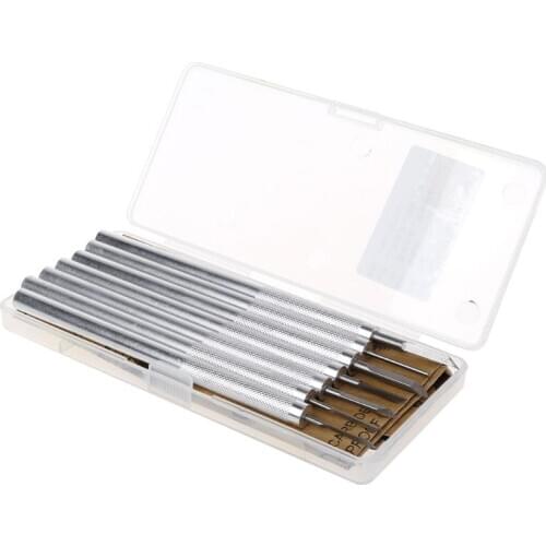 7Pcs Wood Carving Knife Tools Set Mini Walnut Engraving Aluminum Engraver Supply