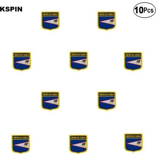 American Samoa Flag Embroidery Patches Iron on Saw on Transfer patches Sewing Applications for Clothes in Home&Garden