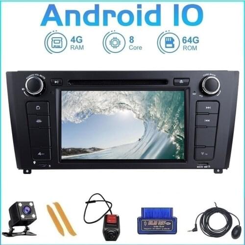 4GB RAM 64G Eight Core 1Din Android 10.0 Car Radio DVD For BMW E87 BMW 1 Series E88 E82 E81 I20 Multimedia Player GPS Navigation