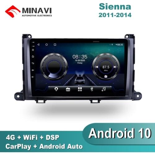 9'' IPS Android 9.0 Car Radio Multimedia TOYOTA SIENNA 2010/2011/2012/2013/2014 GPS Navigation Navi Player Auto Stereo 2din WIFI
