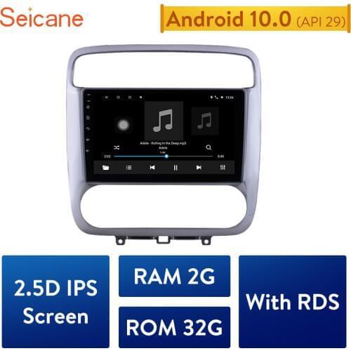 Android 10.0 RAM 2GB ROM 32GB 9 inch 2.5D IPS Screen Car Multimedia player For 2001 2002 2003 2004 Honda Stream RDS Radio GPS