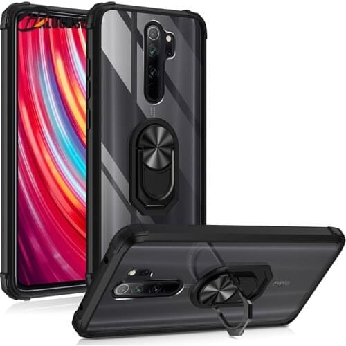 Armor Kickstand Phone Case For Xiaomi Redmi Note 9 9S Pro Shockproof Finger Car Magnetic Ring Holder Anti-Fall Kickstand Cover