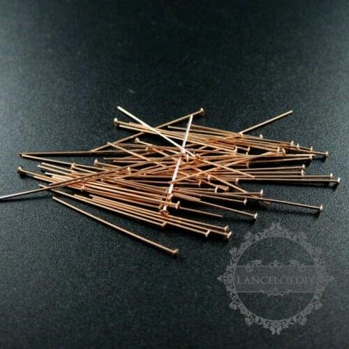 24gauge 0.5x25.4mm rose gold filled high quality color not tarnished headpin DIY beading jewelry supplies findings 1513002