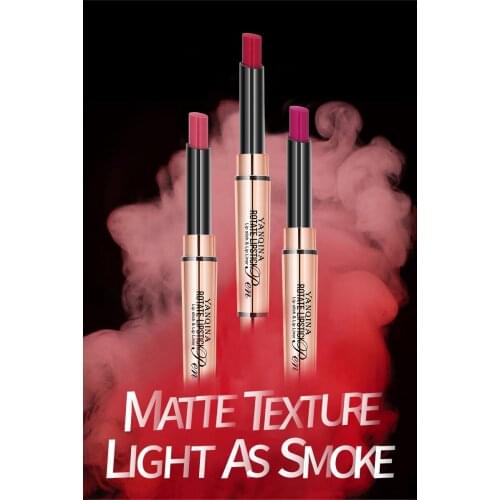 Double-headed Lipstick 2 In1 Lip Liner Long-lasting Waterproof Small Tube Lipstick Non-stick Cup Lip Gloss Makeup Tool TSLM1