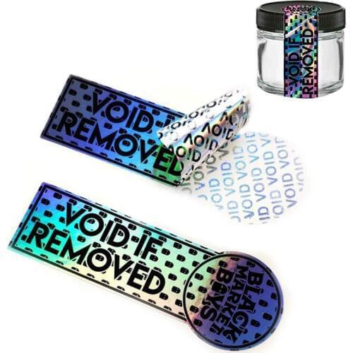 Warranty adhesive holographic sticker with one time used