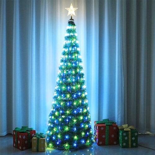 Christmas Tree Decoration LED String Lights Merry Christmas Home 2021 USB Smart Light Gift New Year Decoration