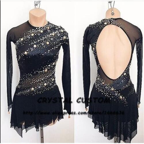 Crystal Custom Figure Skating Dress Girls New Brand Ice Skating Clothes For Competition DR4613