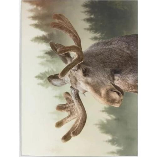 Canvas Hd Prints Pictures Wall Artwork Moose Painting Home Decoration Modular Modern Animal Avatar Poster For Living Room Frame