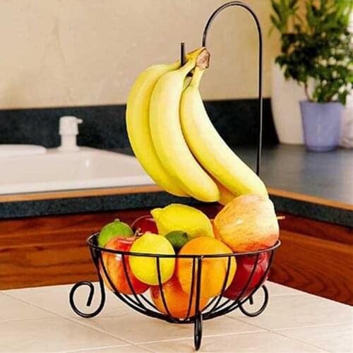 Wrought Iron Fashion Multi-function Fruit Vegetables Basket Long Lasting Fruit Tree Bowl Versatile for Kitchen
