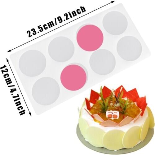 Round Silicone Chocolate Mold 8 Shapes Chocolate Baking Tools Non-Stick Silicone Cake Mold Jelly And Candy Mold 3D Mold Diy