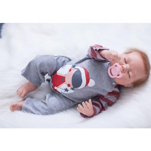 22" Reborn Lifelike Dolls 55cm Silicone Reborn Dolls Lifestyle Soft Bjd Boy Doll Reborn Toys for Girls Bebe Reborn Gifts