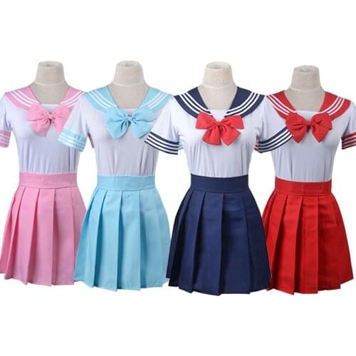 Cartoon Moon Uniform Fancy Dress Set Halloween Carnival Party Costumes for Adult Women Skirt Suit Schoolgirl Uniform
