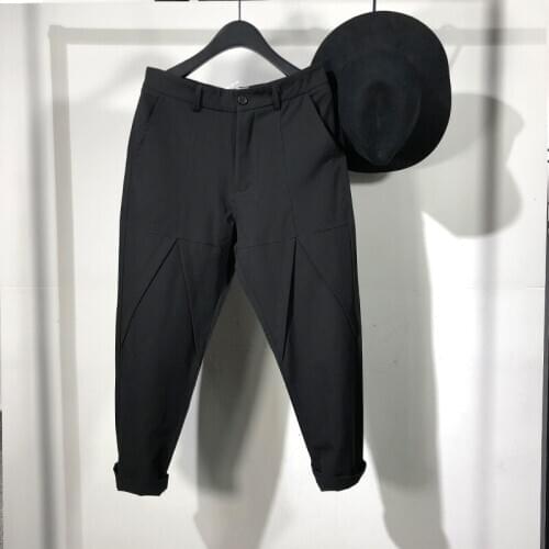 Owen Seak Men Casual Harem Pants Gothic Men Clothing Cargo High Street Sweatpants Autumn Men Preppy Pant Loose Black Pants