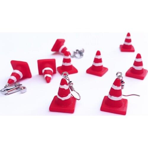 Unusual Road Cone Funny Earrings for Women Party Geometry Pendants Teens Hippie Fashion Earrings Cool Cool Unique Mini Jewelry