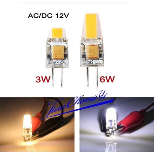 New Hot High Quality Dimmable G4 LED 12V AC/DC COB Light 3W 6W LED G4 COB Lamp Bulb