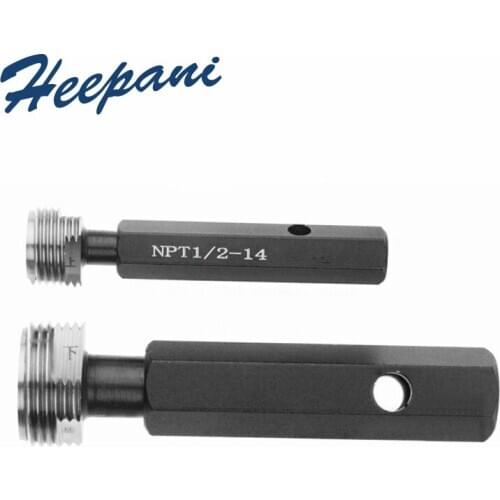 NPT Thread plug gauge NPT1/8, 1/4, 3/8, 1/2, 3/4, 1 inch tapered pipe go nogo round taper plain screw plug gauge