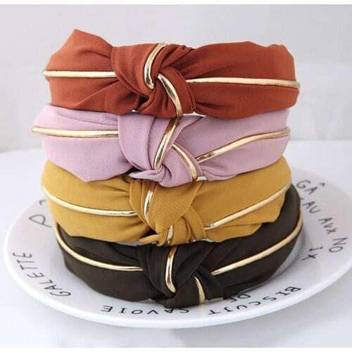 Wide Knot Headbands for Women Girl Ladies Cotton Cloth Hair Band for Yoga Headwrap Turban Hair Hoop Fashion Hair Accessories