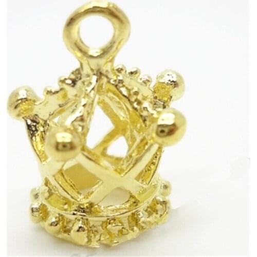 10pcs/lot 13x18mm Gold Color Hollow Crown Vintage Alloy Accessories Making Necklace Bracelets DIY Handmade Jewelry Accessories