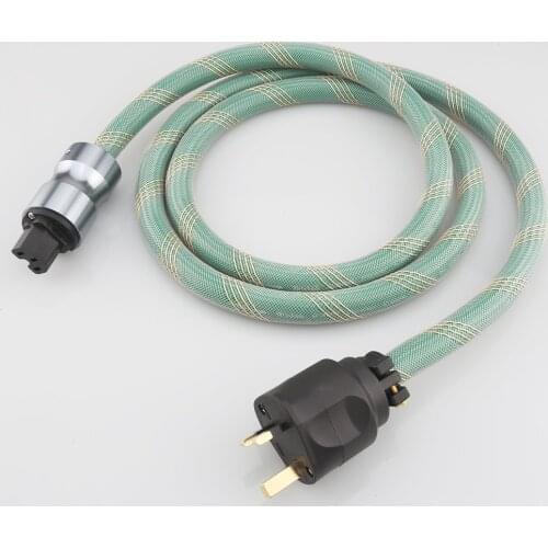 HI-End Copper Silver Mixed Power Wire Mains UK 13A AC Power Cable IEC Female HIFI AC Power Cable