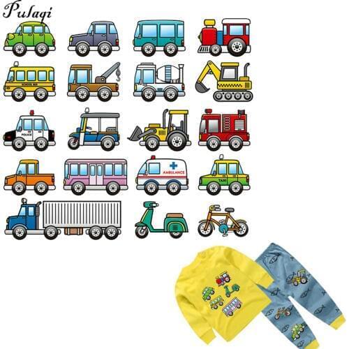 Pulaqi 19pcs Set Of Car Patches For Clothes Iron On Stickers A-level Washable Iron On Patches 2018 New Heat Press Appliqued H