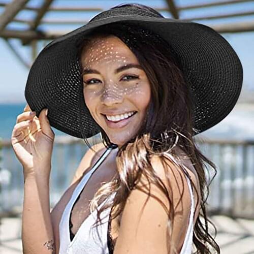 Womens Fashion Sun Hat Wide Rollable Drafting Caps Summer Sunscreen Women Cap Beach Visor Hats bucket hat шляпа женская