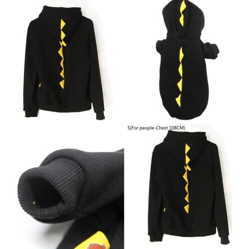 Dog 1pcs Hoodie Dinosaur Shape Clothes Parent-child Clothes French Bulldog Puppy Clothes Schnauzer People Shirt Pet Supplies