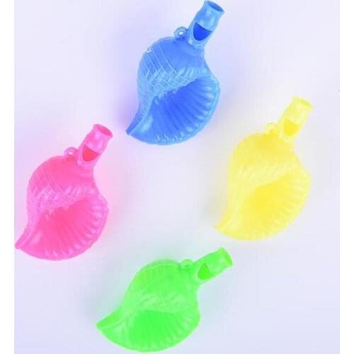 10 Pcs/set Funny Colorful Plastic Sea Conch Shape Whistles Birthday Party Noisemakers for Children Kids Boys Girls Party Favors
