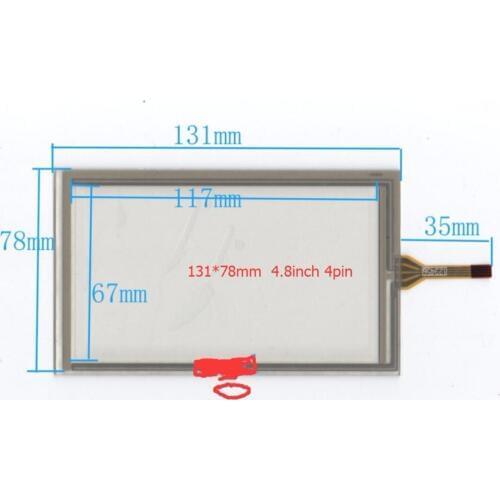 4.8 -inch 4-wire resistive touch screen outside 131 * 78 GPS touch screen The side line MP3 touch screen