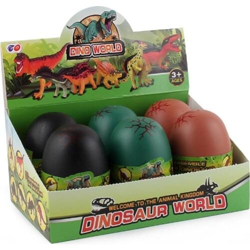 6Pcs Children Simulation Dinosaur Eggs Three-dimensional Assembly Ornaments Toy