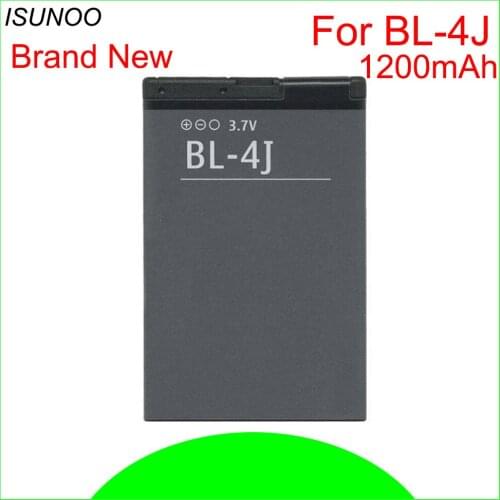 ISUNOO BL4J BL-4J Battery Mobile Phone Battery Batteries for Nokia C6 C6-00 Lumia 620 1200mAh battery