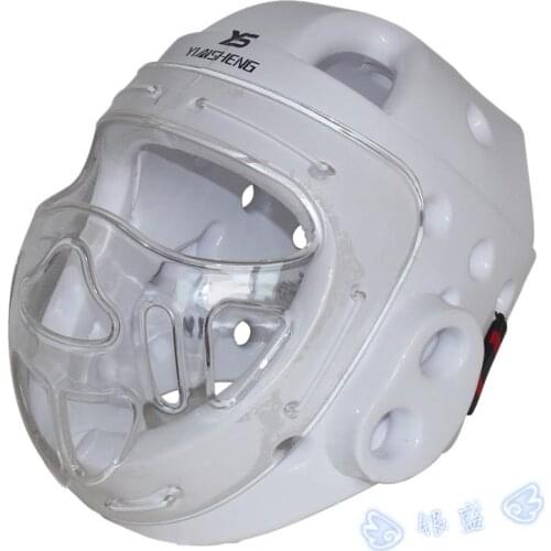 White Taekwondo helmet tae kwon do karate head gear protector equipment helmet boxing Face Mask head protective headgear guard