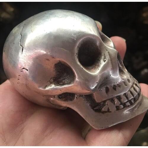 Free shipping of Christmas decorative accessories for Chinese fine sculptures, white bronze skulls and skulls
