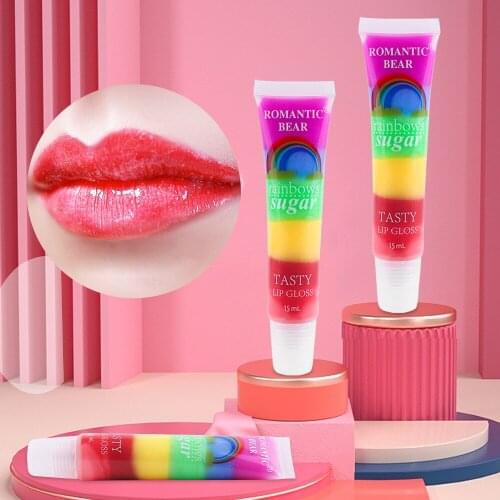 Jelly Single 6-Color Lip Gloss Transparent Tube Nourishing Lip Gloss Long-Lasting Moisturizing Pearl Lip Glaze with Fragrance