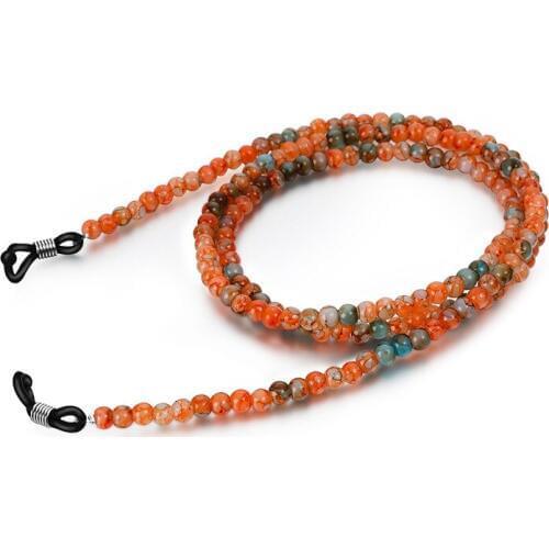 Natural Stone Beads Chain Sunglasses Chains Women Reading Glasses Cord Holder Neck Strap Rope for Eyewear Face Mask Accessories