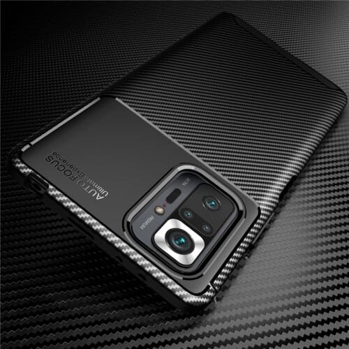 For Xiaomi Redmi Note 10 Pro Case Bumper Silicone Slim Carbon Fiber Back Case For Redmi Note 10 Pro Cover For Redmi Note 10 Pro