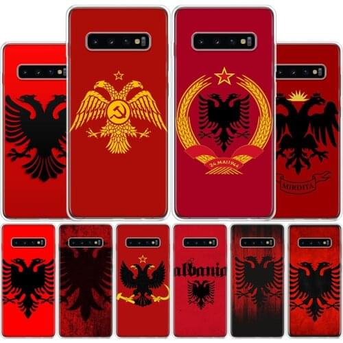 Albania Flag Eagle Cover Phone Case For Samsung Galaxy A51 A71 A70 A50 A40 A30 A20E A10S A41 A21 A01 A6 A7 A8 A9 Plus Coque