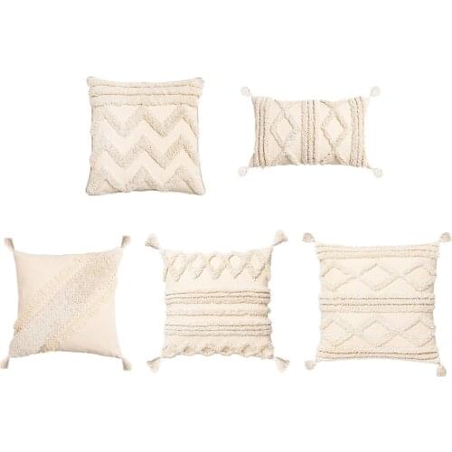 Decorative Throw Pillow Covers Home Pillow Cushion Case Tassels Cushion Cover Living Room Decoration Ornament Crafts