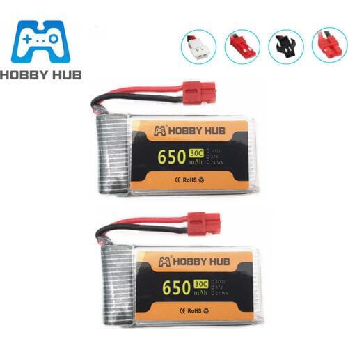 Hobby Hub 3.7v 650mAh 30c lipo battery For Syma X5HW X5HC RC Drone spare parts 3.7v 852540 battery 2pcs/lot