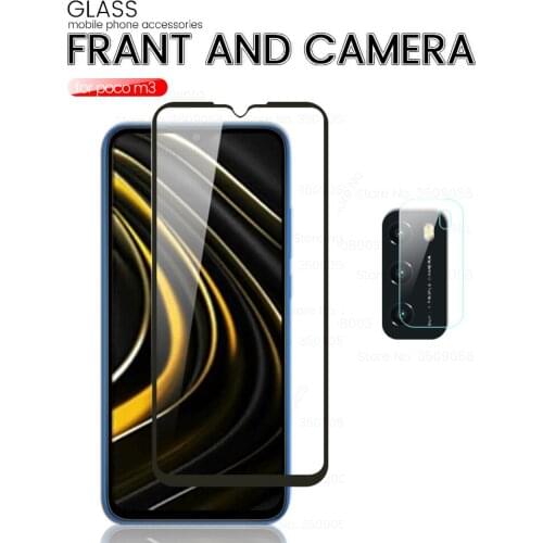 Camera glass for xiaomi pocophone poco m3 m 3 pocophonem3 pocom3 6.53'' global version tempered glass screenprotector film cover