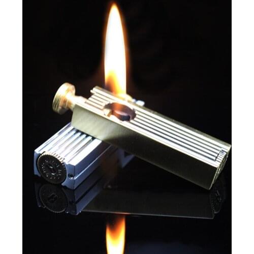 Creative Retro Kerosene Lighter Grinding Wheel Metal Torch Flint Lighter Cigarette Windproof Mens Gadget Gift
