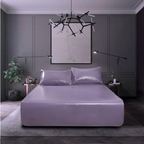 Cowhide Summer Cooling Mat For Bed Smooth Anti-mite Waterproof Mattress Protector Cover Luxury Bedding Set Bedroom Solid Color