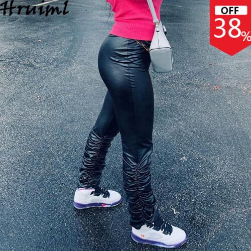 Женские кожаные брюки Lslaica China At AliExpress