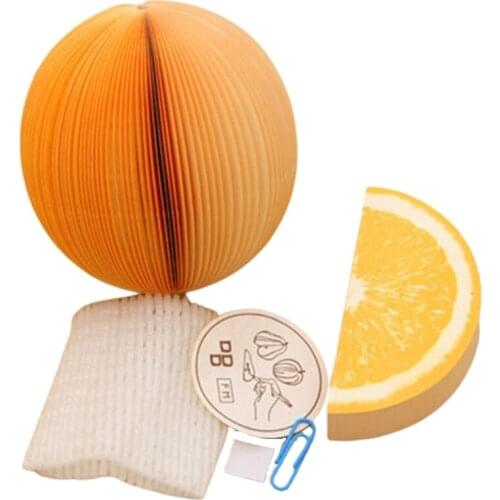 Mini Fruit-shaped Notes Fruit Vegetable Memo Pads Stickers Paper w/ Paper Clip PE Cover Scrapbooking Notepad Diary Tool