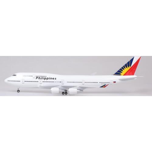 47CM Boeing 747 B747 model Philippine airplane model body W passenger plane light aircraft toy souvenir gift collection display
