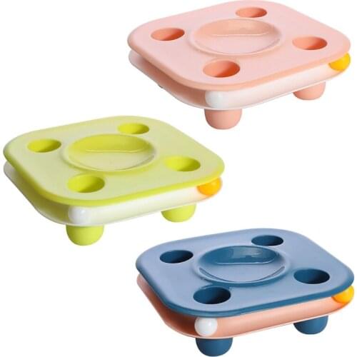 Kitten Multifuction Food Plate Cat Track Two-in-One Toy Interactive Pet Toys Food Container&Amusement Plate