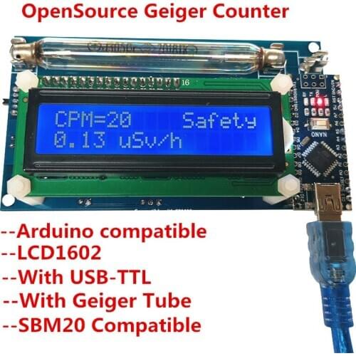 DIY Geiger Counter Kit Module Nuclear Radiation Detector with LCD Display Radiation Dosimeter Electromagnetic Radiation Detector